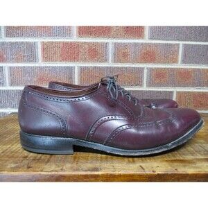 Allen Edmonds Mens Marlow Brown Leather Wingtip Oxford Dress Shoes 9 D USA